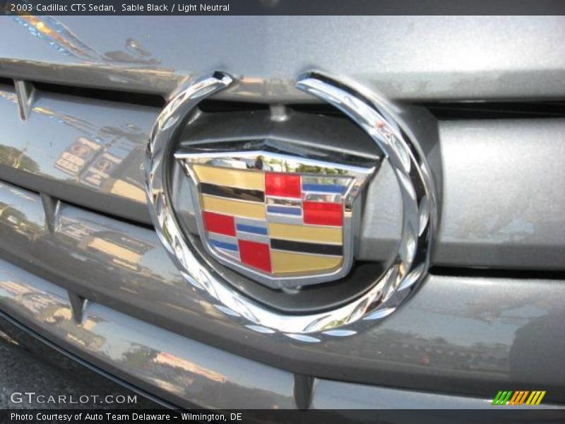 Sable Black / Light Neutral 2003 Cadillac CTS Sedan