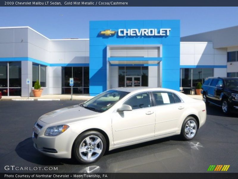 Gold Mist Metallic / Cocoa/Cashmere 2009 Chevrolet Malibu LT Sedan
