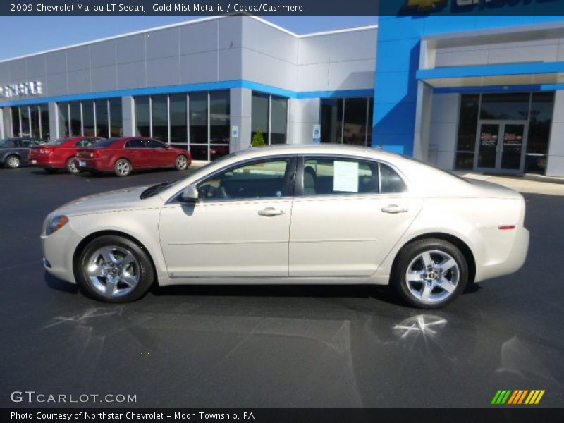 Gold Mist Metallic / Cocoa/Cashmere 2009 Chevrolet Malibu LT Sedan