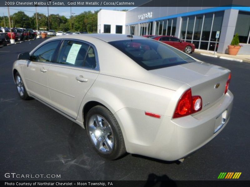 Gold Mist Metallic / Cocoa/Cashmere 2009 Chevrolet Malibu LT Sedan