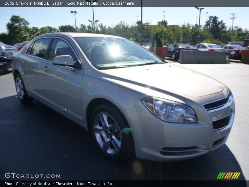 Gold Mist Metallic / Cocoa/Cashmere 2009 Chevrolet Malibu LT Sedan