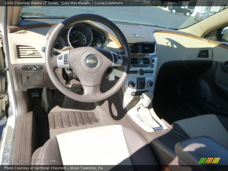 Gold Mist Metallic / Cocoa/Cashmere 2009 Chevrolet Malibu LT Sedan
