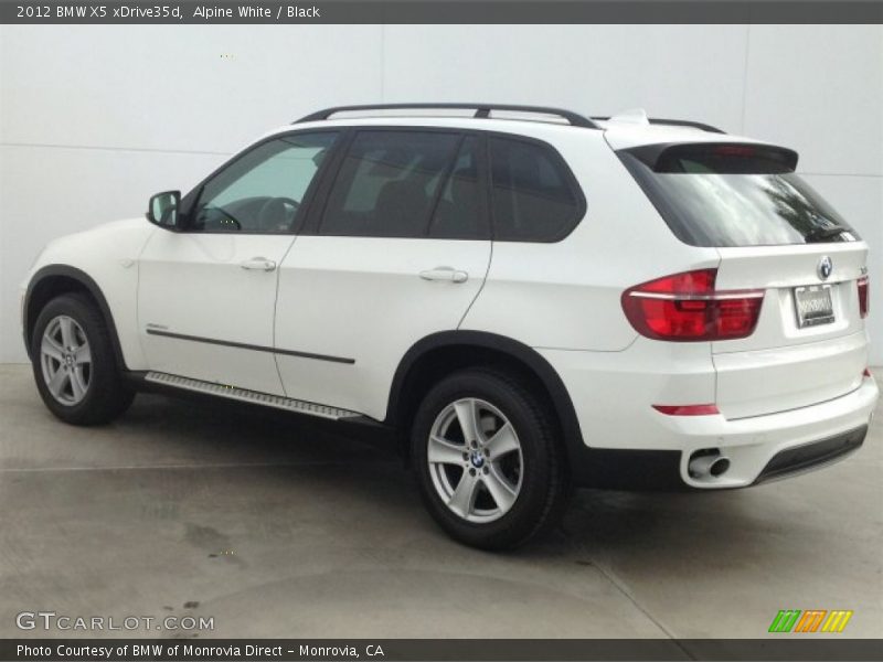 Alpine White / Black 2012 BMW X5 xDrive35d