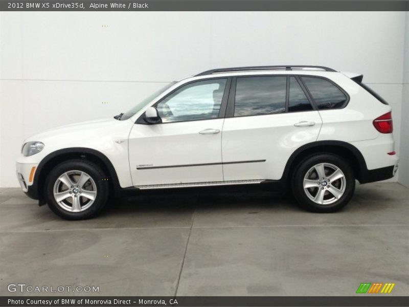 Alpine White / Black 2012 BMW X5 xDrive35d