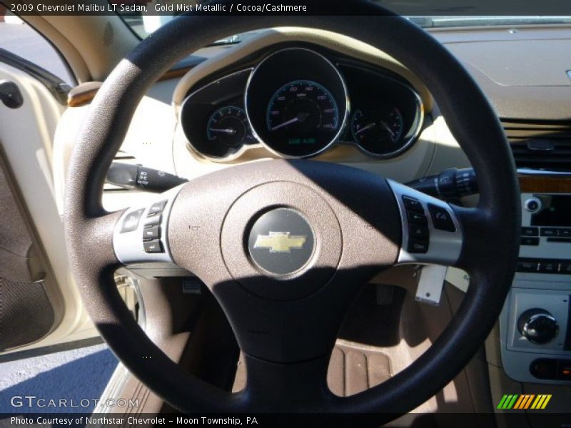 Gold Mist Metallic / Cocoa/Cashmere 2009 Chevrolet Malibu LT Sedan