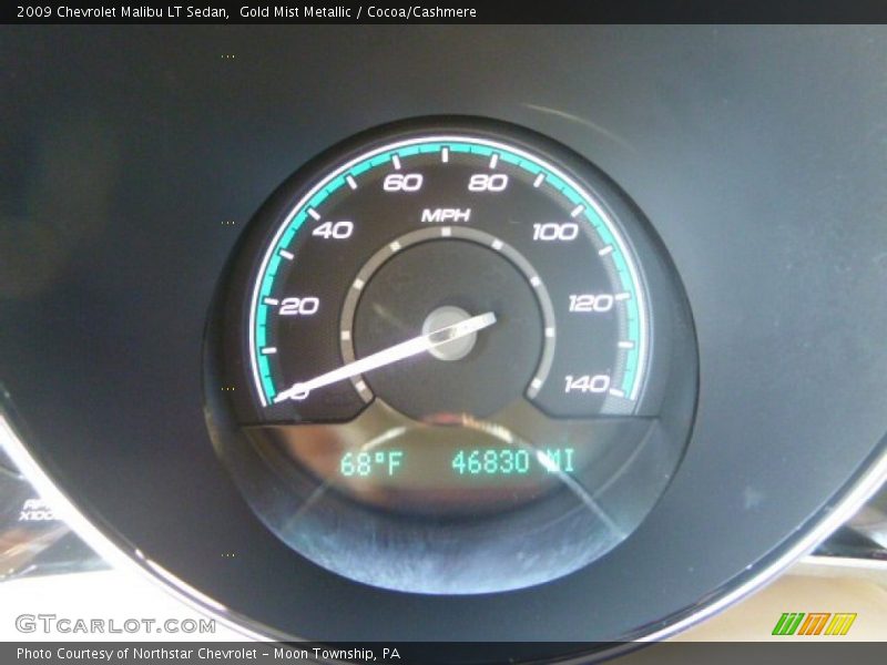 Gold Mist Metallic / Cocoa/Cashmere 2009 Chevrolet Malibu LT Sedan