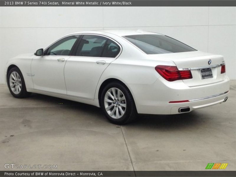 Mineral White Metallic / Ivory White/Black 2013 BMW 7 Series 740i Sedan