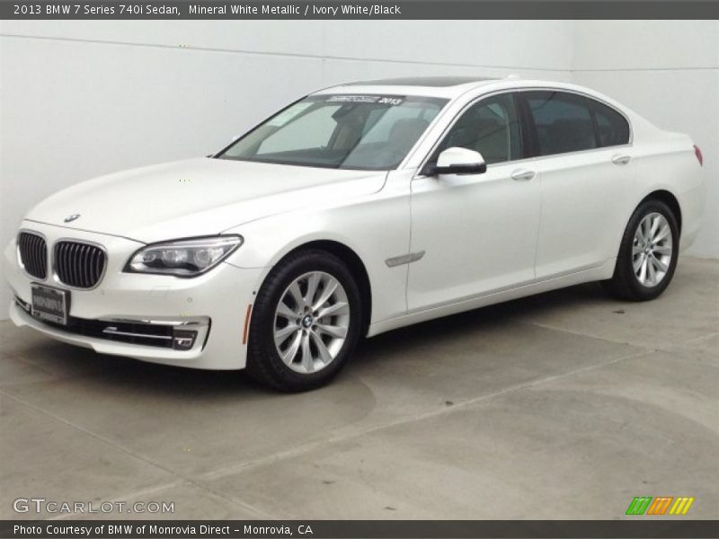 Mineral White Metallic / Ivory White/Black 2013 BMW 7 Series 740i Sedan