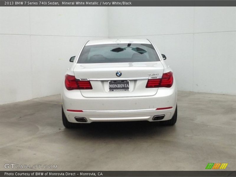 Mineral White Metallic / Ivory White/Black 2013 BMW 7 Series 740i Sedan
