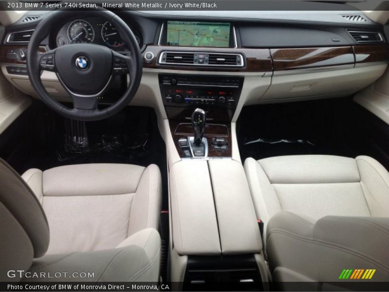Mineral White Metallic / Ivory White/Black 2013 BMW 7 Series 740i Sedan