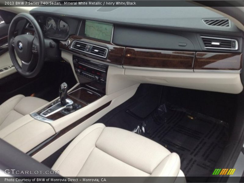 Mineral White Metallic / Ivory White/Black 2013 BMW 7 Series 740i Sedan