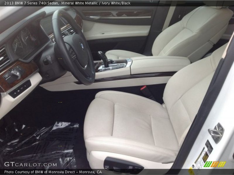 Mineral White Metallic / Ivory White/Black 2013 BMW 7 Series 740i Sedan