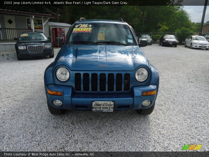 Atlantic Blue Pearl / Light Taupe/Dark Slate Gray 2003 Jeep Liberty Limited 4x4