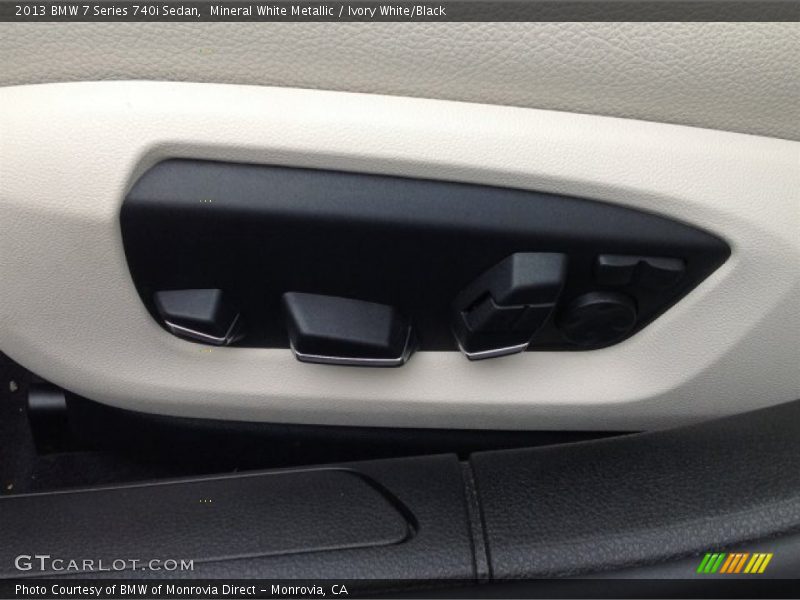 Mineral White Metallic / Ivory White/Black 2013 BMW 7 Series 740i Sedan