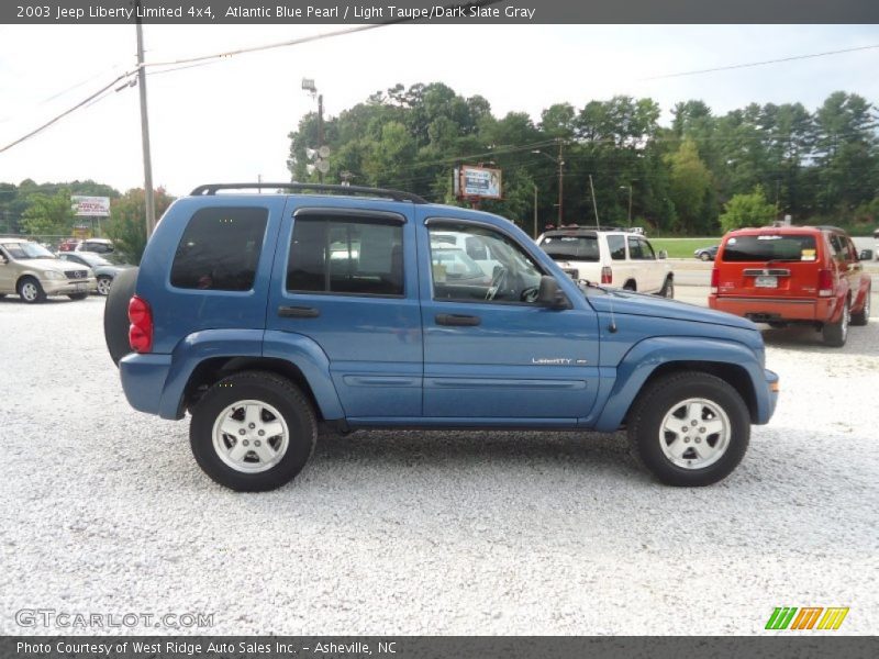 Atlantic Blue Pearl / Light Taupe/Dark Slate Gray 2003 Jeep Liberty Limited 4x4