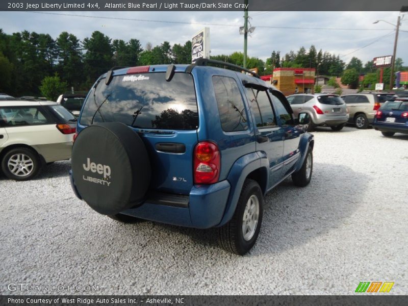 Atlantic Blue Pearl / Light Taupe/Dark Slate Gray 2003 Jeep Liberty Limited 4x4