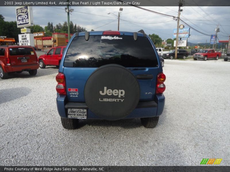 Atlantic Blue Pearl / Light Taupe/Dark Slate Gray 2003 Jeep Liberty Limited 4x4