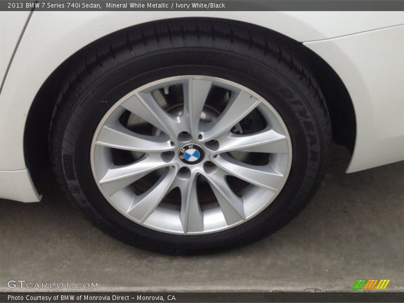 Mineral White Metallic / Ivory White/Black 2013 BMW 7 Series 740i Sedan