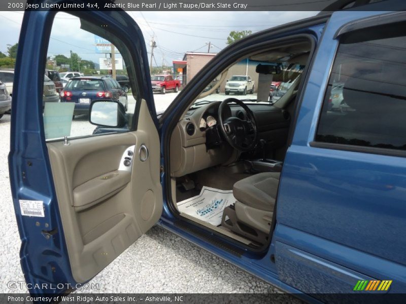 Atlantic Blue Pearl / Light Taupe/Dark Slate Gray 2003 Jeep Liberty Limited 4x4
