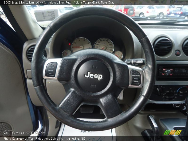 Atlantic Blue Pearl / Light Taupe/Dark Slate Gray 2003 Jeep Liberty Limited 4x4