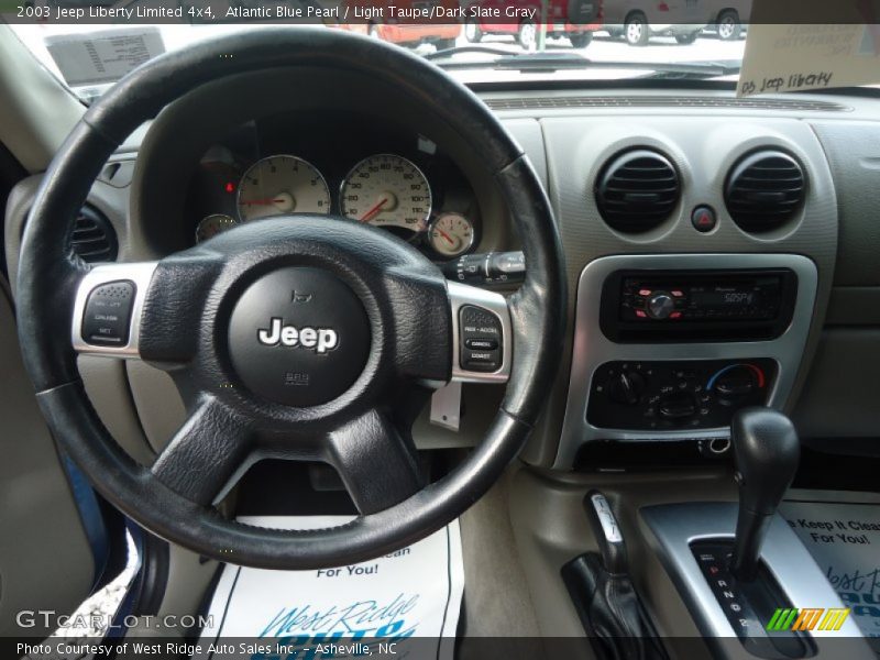 Atlantic Blue Pearl / Light Taupe/Dark Slate Gray 2003 Jeep Liberty Limited 4x4