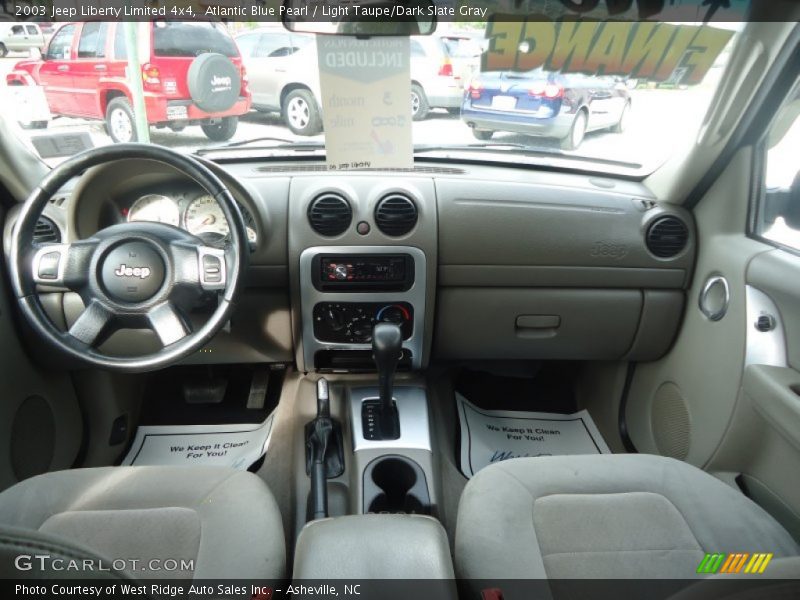 Atlantic Blue Pearl / Light Taupe/Dark Slate Gray 2003 Jeep Liberty Limited 4x4