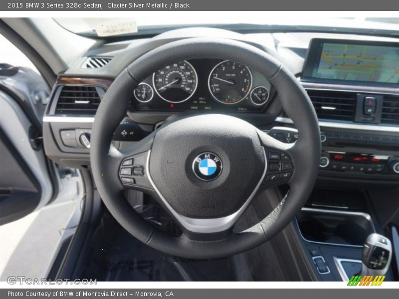 Glacier Silver Metallic / Black 2015 BMW 3 Series 328d Sedan