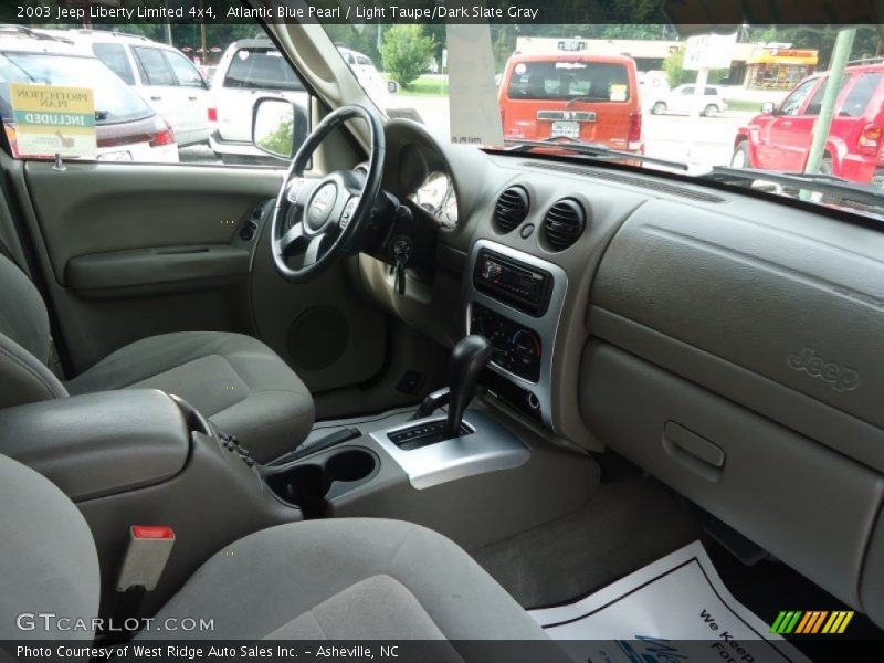 Atlantic Blue Pearl / Light Taupe/Dark Slate Gray 2003 Jeep Liberty Limited 4x4