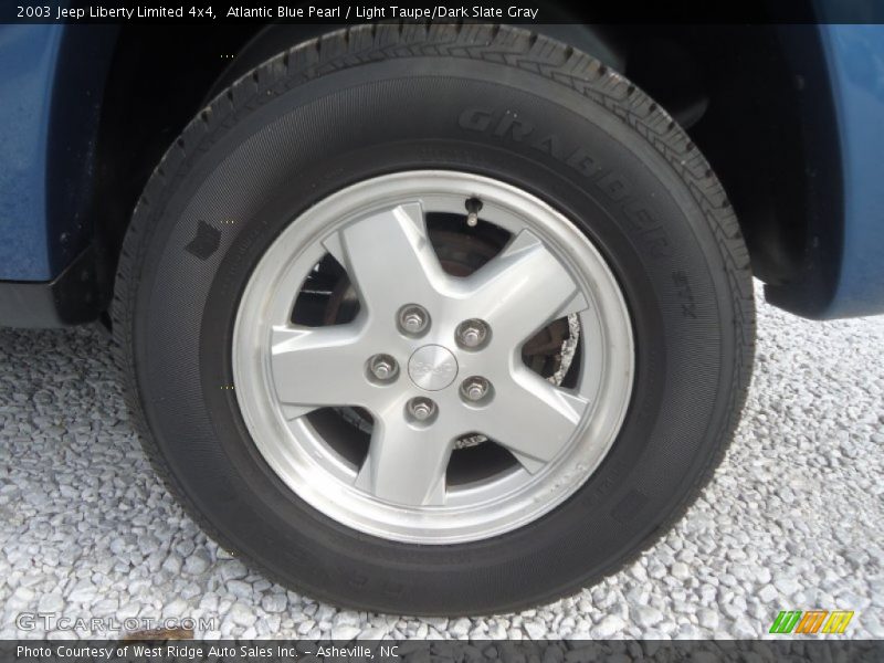 Atlantic Blue Pearl / Light Taupe/Dark Slate Gray 2003 Jeep Liberty Limited 4x4