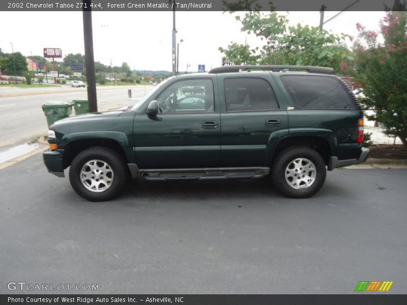 Forest Green Metallic / Tan/Neutral 2002 Chevrolet Tahoe Z71 4x4