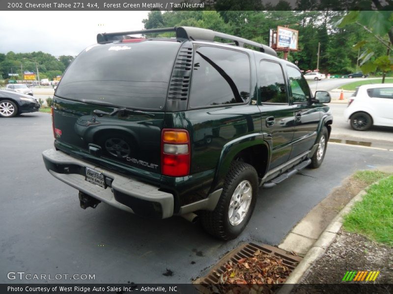 Forest Green Metallic / Tan/Neutral 2002 Chevrolet Tahoe Z71 4x4