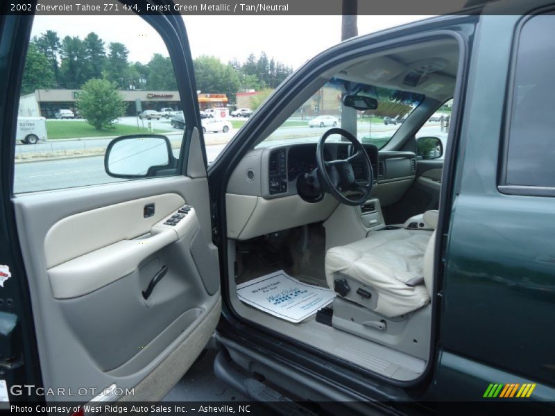 Forest Green Metallic / Tan/Neutral 2002 Chevrolet Tahoe Z71 4x4