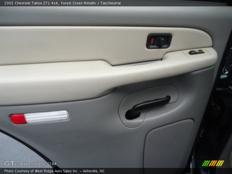Forest Green Metallic / Tan/Neutral 2002 Chevrolet Tahoe Z71 4x4
