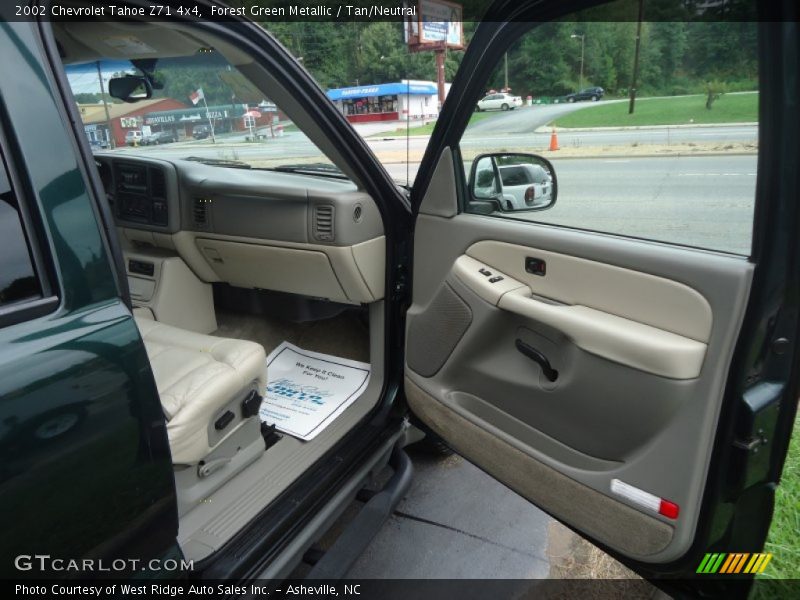 Forest Green Metallic / Tan/Neutral 2002 Chevrolet Tahoe Z71 4x4