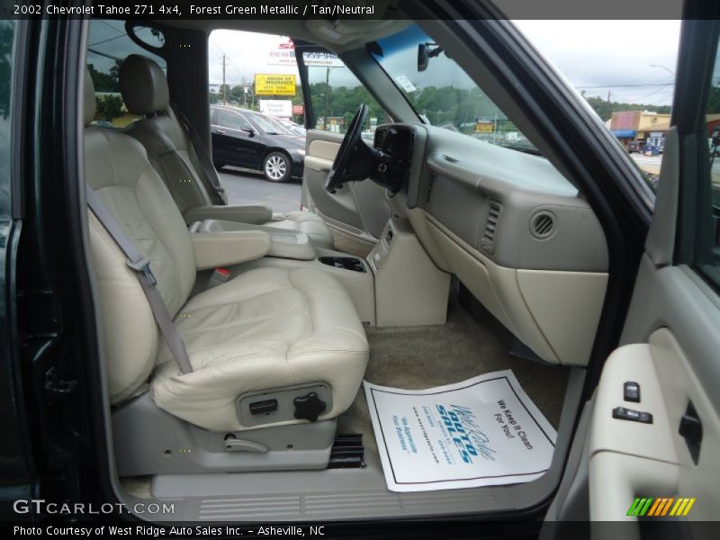 Forest Green Metallic / Tan/Neutral 2002 Chevrolet Tahoe Z71 4x4