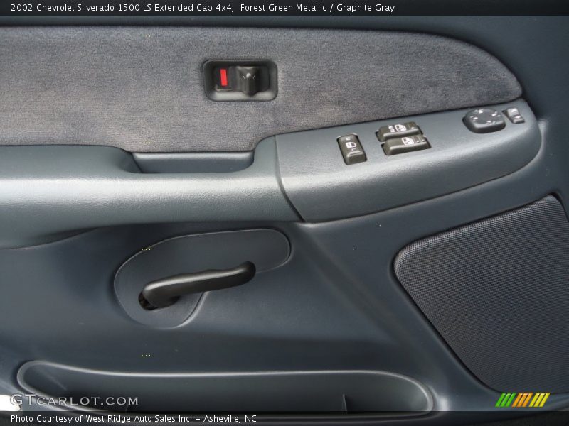 Forest Green Metallic / Graphite Gray 2002 Chevrolet Silverado 1500 LS Extended Cab 4x4