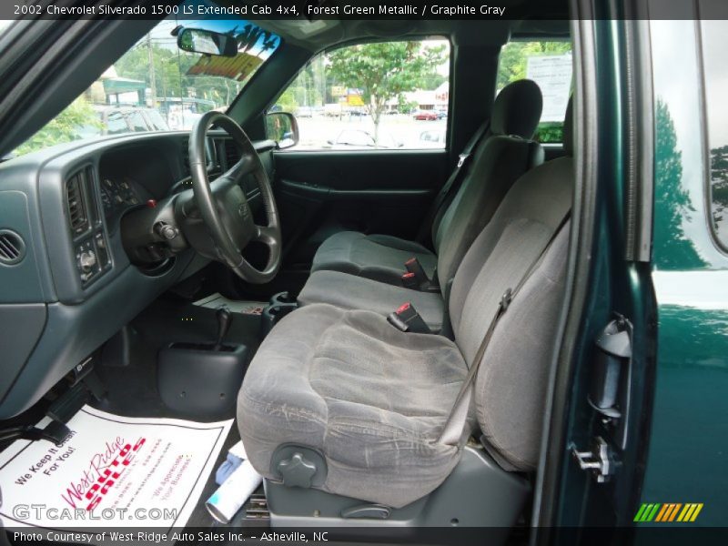 Forest Green Metallic / Graphite Gray 2002 Chevrolet Silverado 1500 LS Extended Cab 4x4