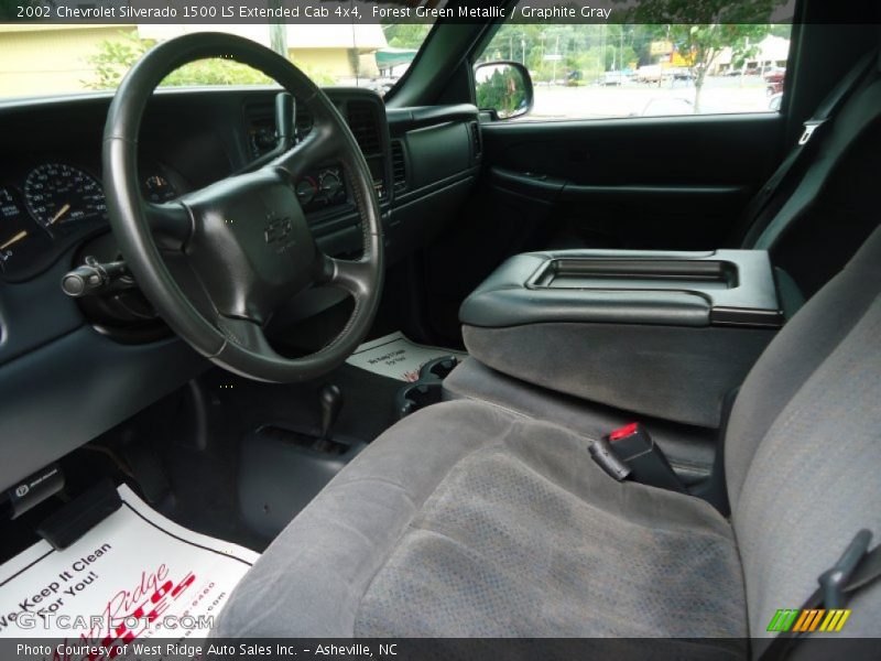 Forest Green Metallic / Graphite Gray 2002 Chevrolet Silverado 1500 LS Extended Cab 4x4