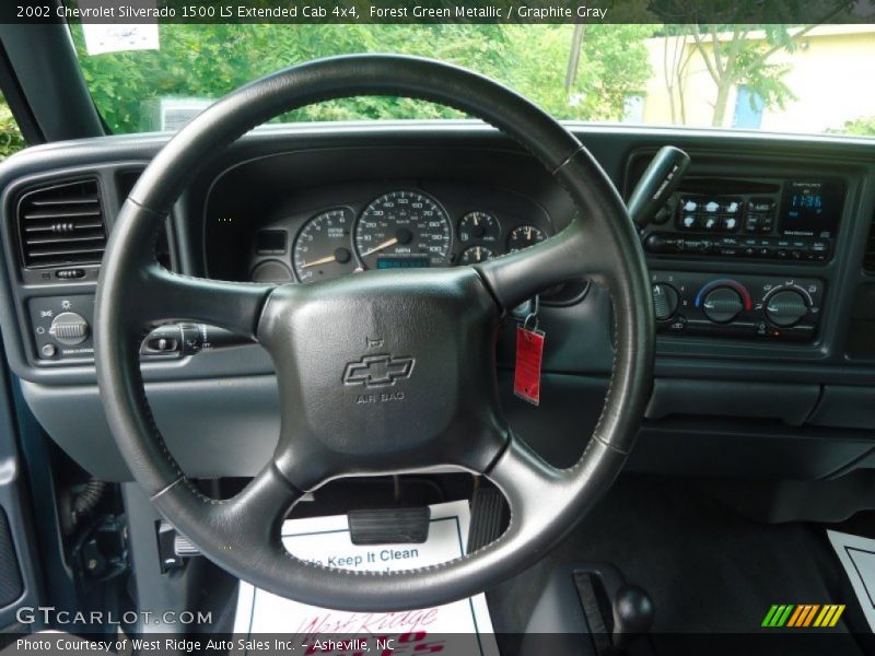 Forest Green Metallic / Graphite Gray 2002 Chevrolet Silverado 1500 LS Extended Cab 4x4