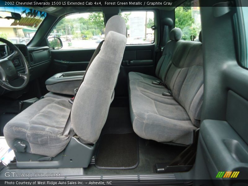 Forest Green Metallic / Graphite Gray 2002 Chevrolet Silverado 1500 LS Extended Cab 4x4