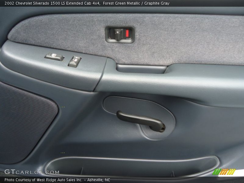 Forest Green Metallic / Graphite Gray 2002 Chevrolet Silverado 1500 LS Extended Cab 4x4