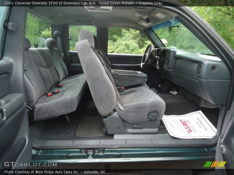 Forest Green Metallic / Graphite Gray 2002 Chevrolet Silverado 1500 LS Extended Cab 4x4