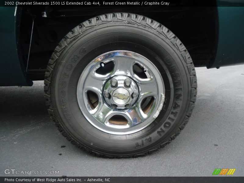Forest Green Metallic / Graphite Gray 2002 Chevrolet Silverado 1500 LS Extended Cab 4x4