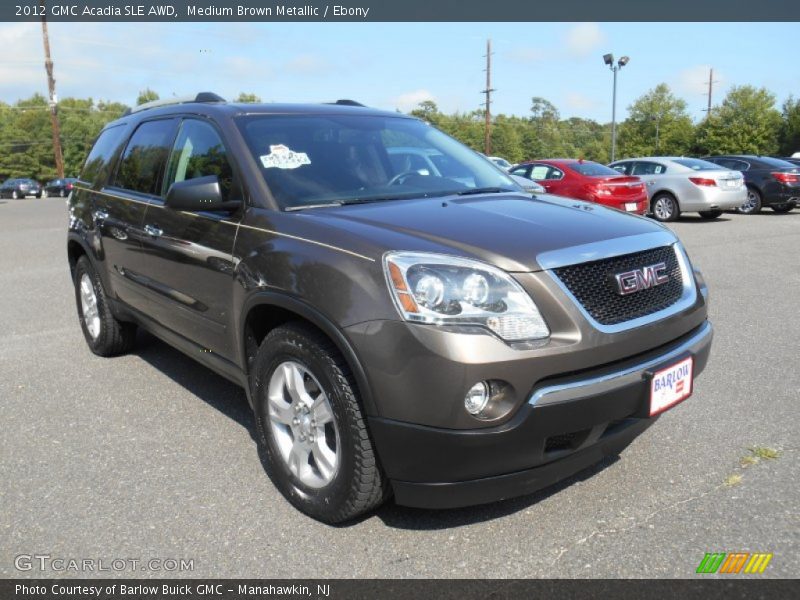 Medium Brown Metallic / Ebony 2012 GMC Acadia SLE AWD