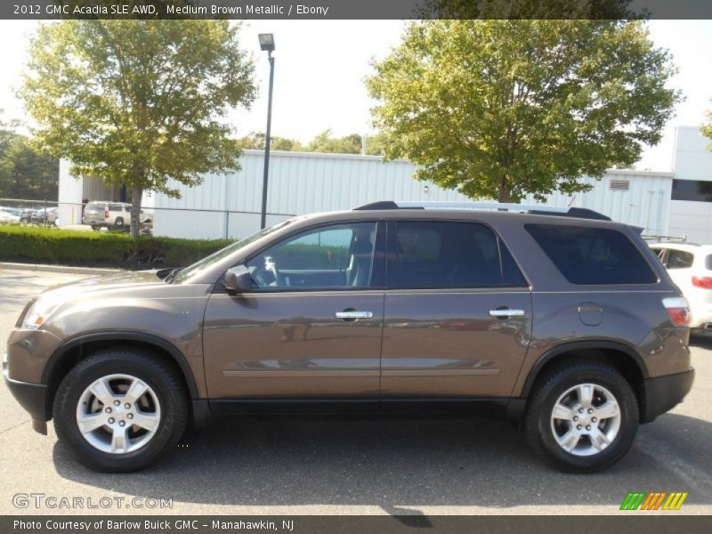 Medium Brown Metallic / Ebony 2012 GMC Acadia SLE AWD