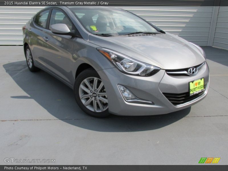 Titanium Gray Metallic / Gray 2015 Hyundai Elantra SE Sedan