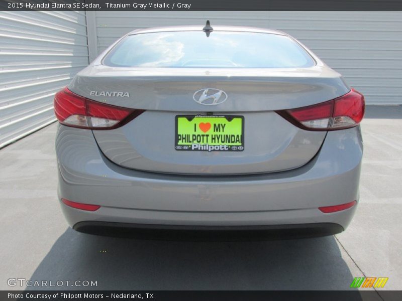 Titanium Gray Metallic / Gray 2015 Hyundai Elantra SE Sedan