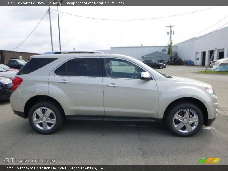 Champagne Silver Metallic / Jet Black 2015 Chevrolet Equinox LTZ AWD