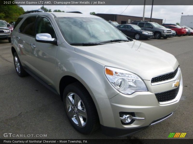 Champagne Silver Metallic / Jet Black 2015 Chevrolet Equinox LTZ AWD