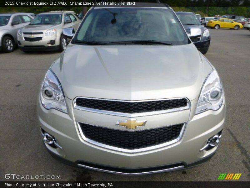 Champagne Silver Metallic / Jet Black 2015 Chevrolet Equinox LTZ AWD